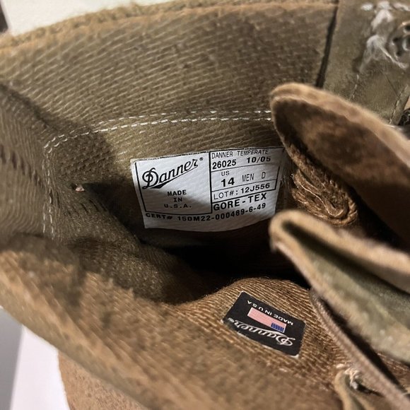 Danner USMC Men's Mojave Cold Weather Boots - Brown (15655X) Size 14 - Picture 7 of 7